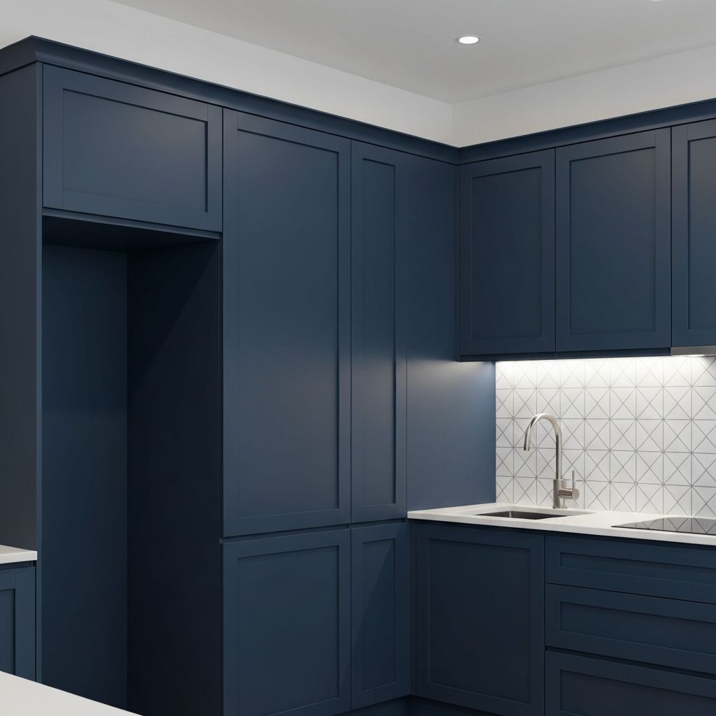 Modern Navy Flat Panel